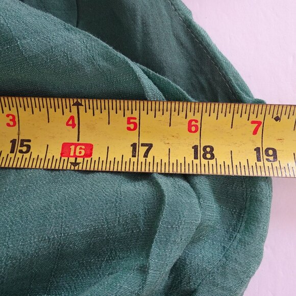 EeSome Green Sleeveless Romper Women Size S Tie Shoulder Straps Elastic Waist - Picture 7 of 9